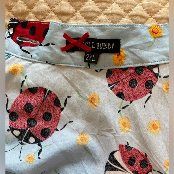Hell Bunny 100% cotton ladybug circle skirt NWOT Size 2XL - Picture 4 of 10